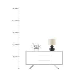Grose Keramik-Tischlampe Georgina