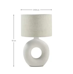 Grose Keramik-Tischlampe Gisella