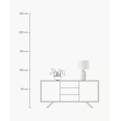Grose Keramik-Tischlampe Iva