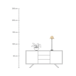 Grose Nachttischlampe Corda Mit Geflecht