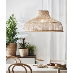 Grose Pendelleuchte Braid Aus Rattan