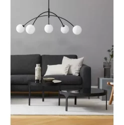Grose Pendelleuchte Heaven Aus Opalglas