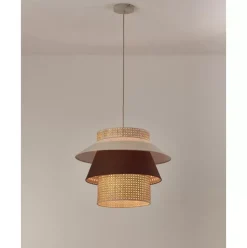 Grose Pendelleuchte Klea Aus Wiener Geflecht
