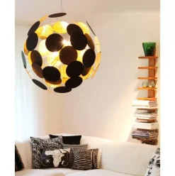 Grose Pendelleuchte Planet-Gold