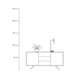 Grose Schreibtischlampe Wilson Mit Glasschirm