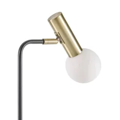 Grose Schreibtischlampe Wilson Mit Glasschirm