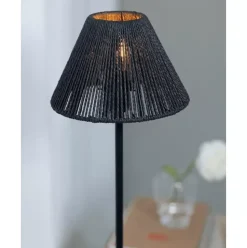 Grose Tischlampe Corda Mit Geflecht