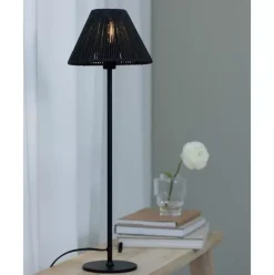 Grose Tischlampe Corda Mit Geflecht