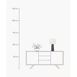 Grose Tischlampe Kaya Mit Betonfus
