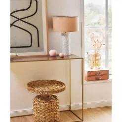 Grose Tischlampe Mosaik Mit Betonfus