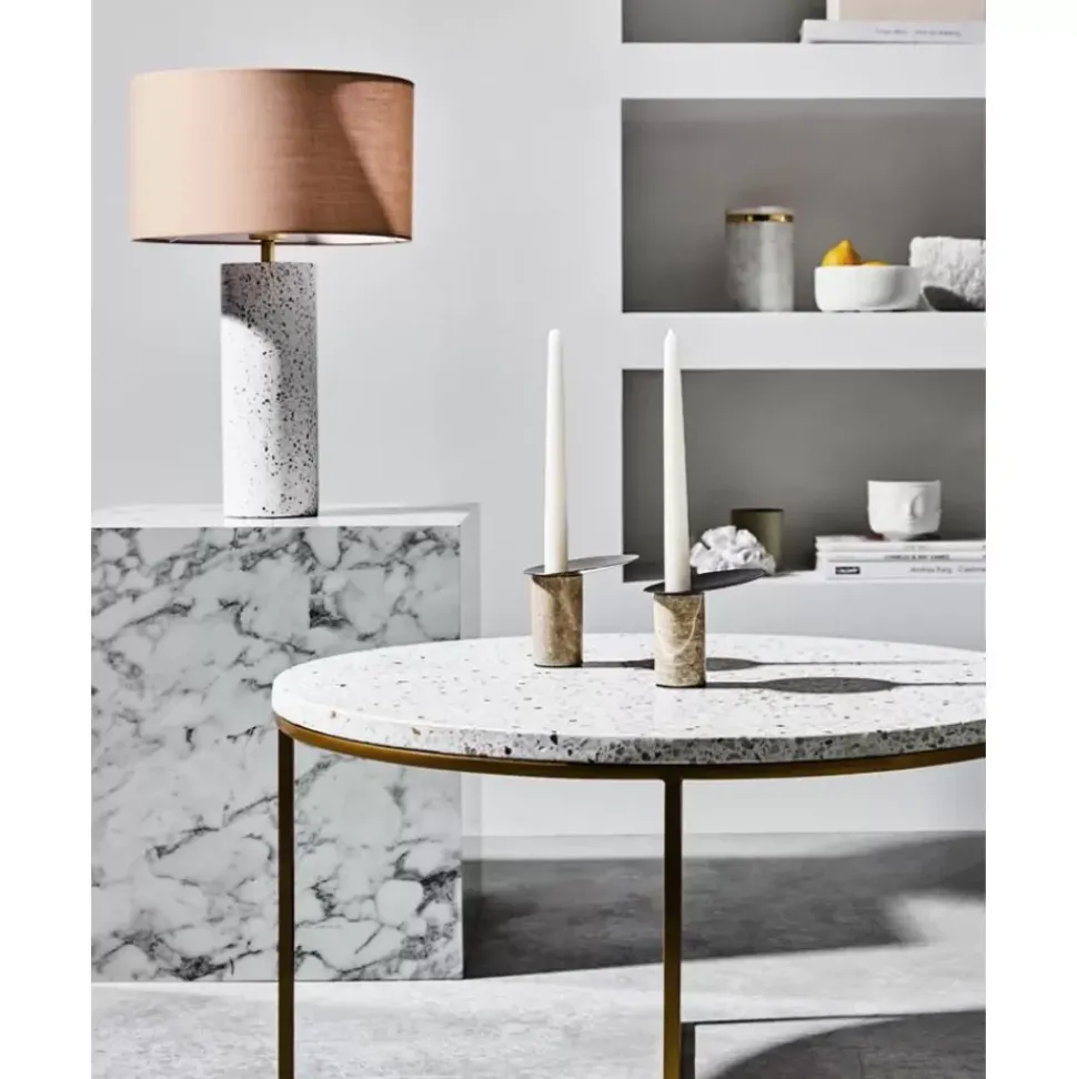 Grose Tischlampe Mosaik Mit Betonfus