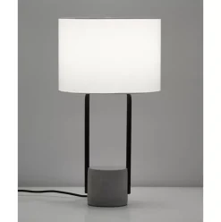 Grose Tischlampe Pipero Mit Betonfus