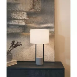 Grose Tischlampe Pipero Mit Betonfus