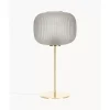 Grose Tischlampe Sober Mit Glasschirm