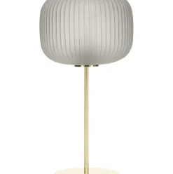 Grose Tischlampe Sober Mit Glasschirm