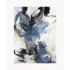 Handbemalter Leinwanddruck Blue Vibes