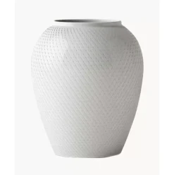 Handgefertigte Porzellan-Vase Rhombe, H 17 Cm