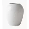 Handgefertigte Porzellan-Vase Rhombe, H 25 Cm