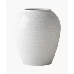 Handgefertigte Porzellan-Vase Rhombe, H 25 Cm