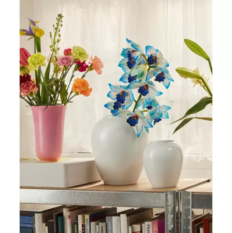 Handgefertigte Porzellan-Vase Rhombe, H 25 Cm
