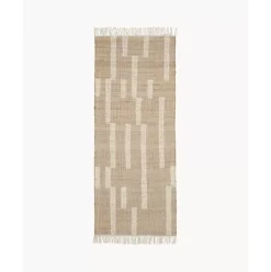 Handgefertigter Jute-Laufer Kerala Mit Fransen