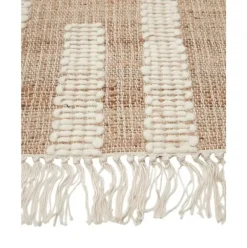 Handgefertigter Jute-Laufer Kerala Mit Fransen
