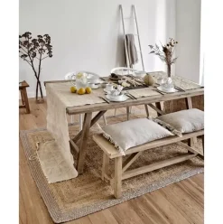 Handgefertigter Jute-Teppich Shanta
