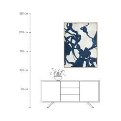 Handgemaltes Leinwandbild Blueplay Mit Holzrahmen