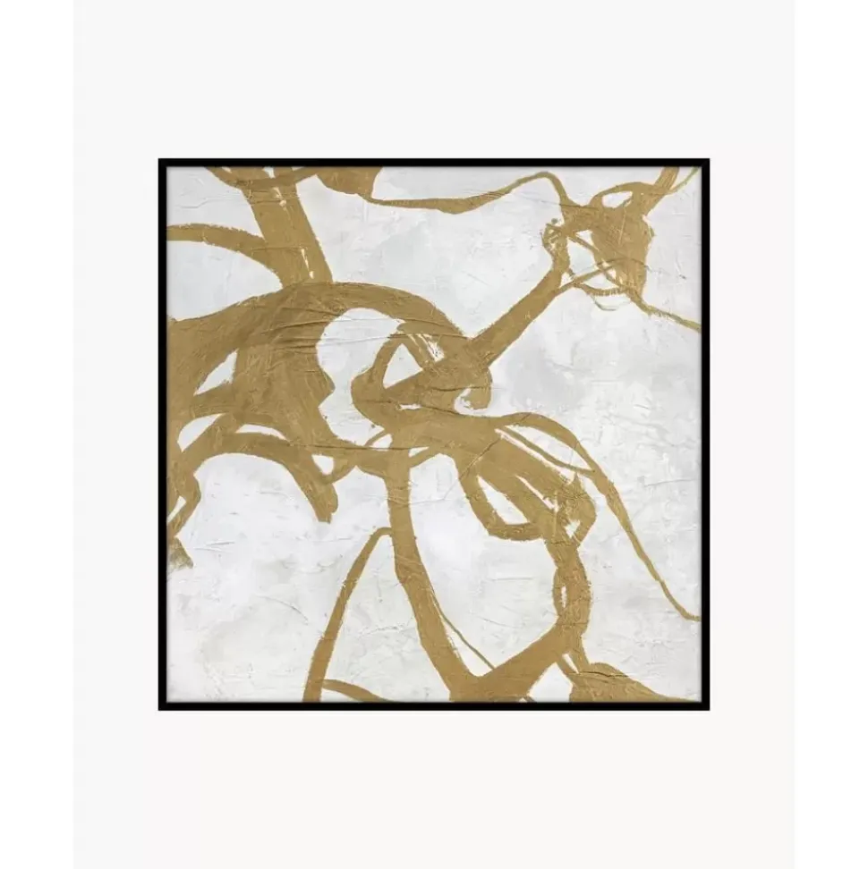 Handgemaltes Leinwandbild Goldplay Mit Holzrahmen