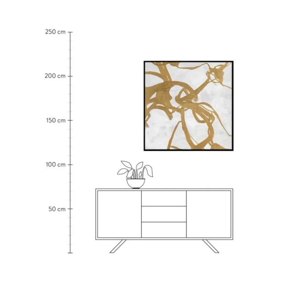 Handgemaltes Leinwandbild Goldplay Mit Holzrahmen
