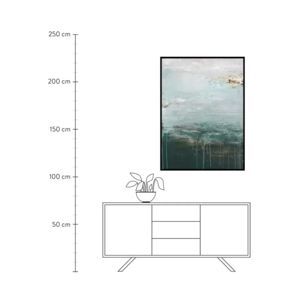 Handgemaltes Leinwandbild Gradient Grace Mit Holzrahmen