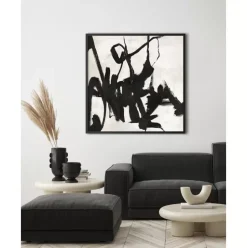 Handgemaltes Leinwandbild Playblack Mit Holzrahmen