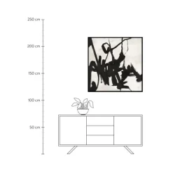 Handgemaltes Leinwandbild Playblack Mit Holzrahmen