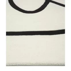 Handgetufteter Wollteppich Line Mit One Line Zeichnung
