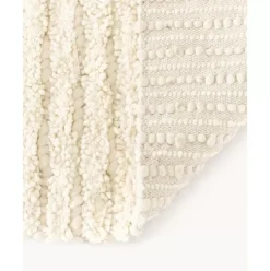 Handgewebter Hochflor-Wollteppich Octavia Mit Hoch-Tief-Struktur