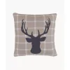 Karierte Kissenhulle Deer