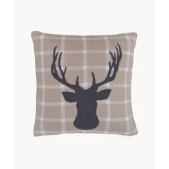 Karierte Kissenhulle Deer