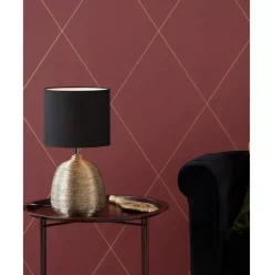 Keramik-Tischlampe Oscar-Gold