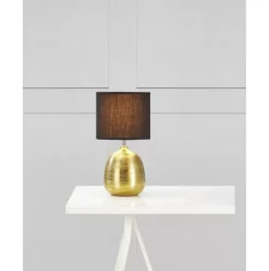 Keramik-Tischlampe Oscar-Gold