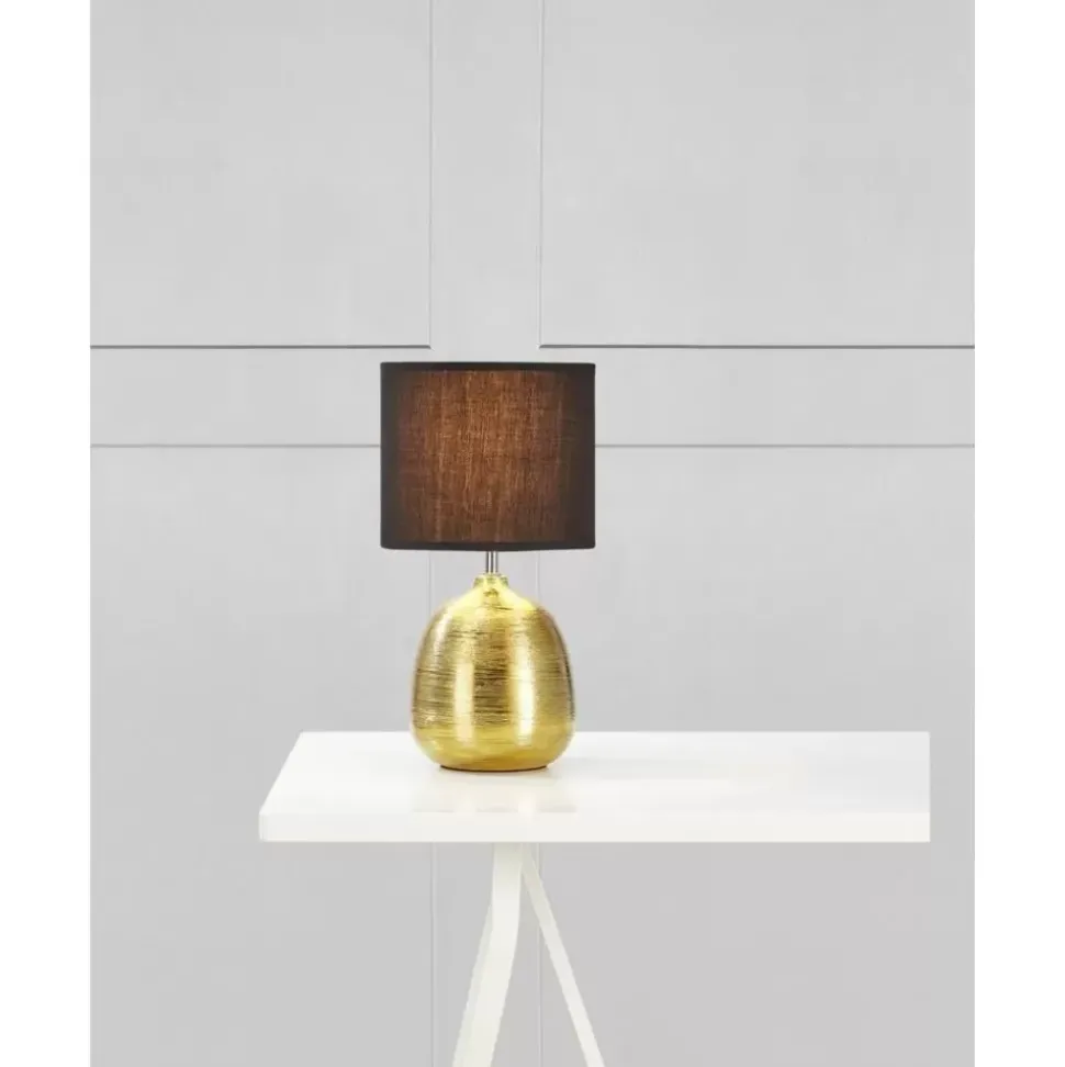 Keramik-Tischlampe Oscar-Gold
