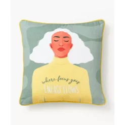 Kissenhulle Amana Mit Statement-Motiv
