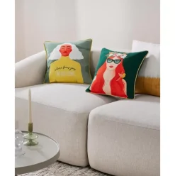 Kissenhulle Amana Mit Statement-Motiv