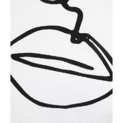 Kissenhulle Ariana Mit Abstrakter One Line Zeichnung