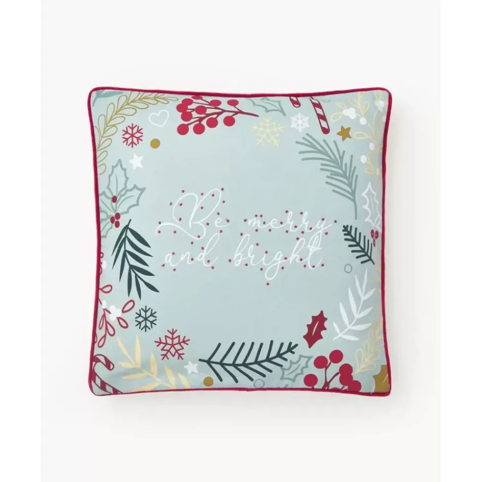 Kissenhulle Bright Mit Winterlichem Motiv Und Stickereien