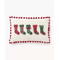 Kissenhulle Coldin Mit Winterlichem Motiv Und Pompons