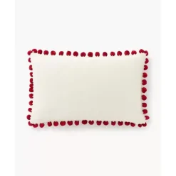 Kissenhulle Coldin Mit Winterlichem Motiv Und Pompons