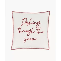 Kissenhulle Dashing Through The Snow Mit Winterlichem Motiv