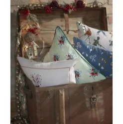 Kissenhulle Ribbons Mit Weihnachtsaufdruck Und Stickerei