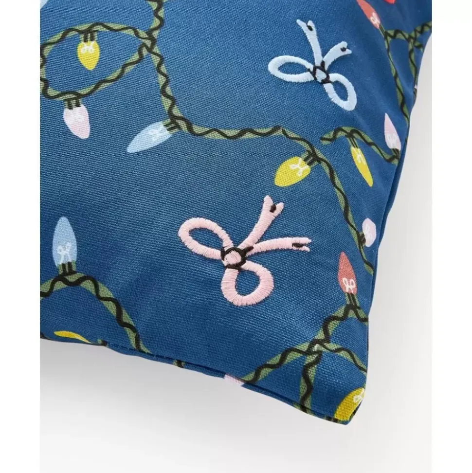 Kissenhulle Ribbons Mit Weihnachtsaufdruck Und Stickerei