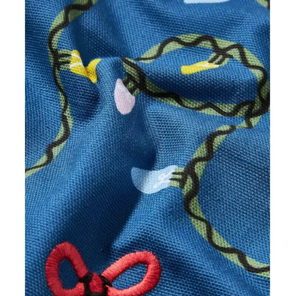 Kissenhulle Ribbons Mit Weihnachtsaufdruck Und Stickerei